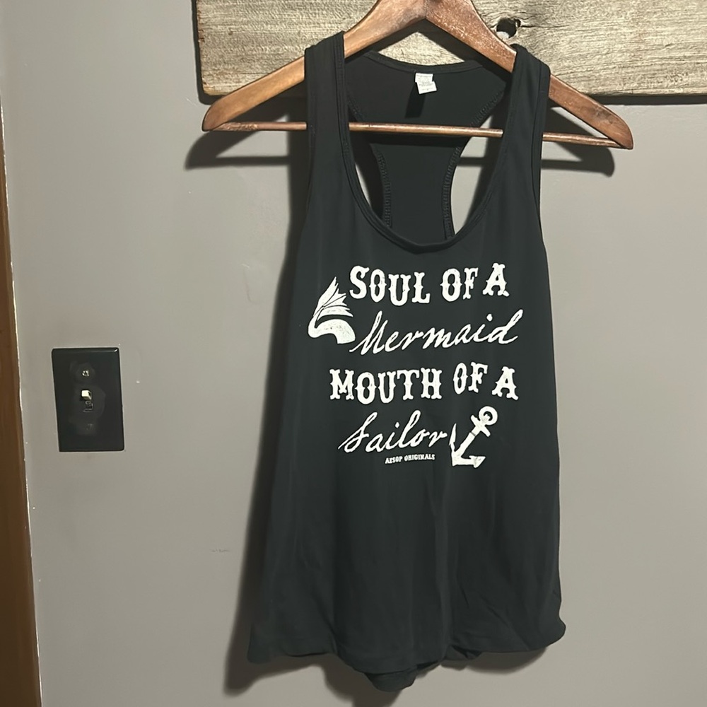 Mermaid Sailor Graphic racer tank